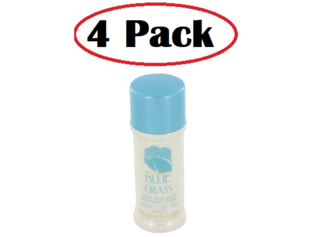 4 Pack of BLUE GRASS by Elizabeth Arden Cream Deodorant Stick 1.5 oz