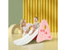 Costway Freestanding Baby Slide Indoor First Play Climber Slide Set for Boys Girls Pink\Blue\Gray - Pink