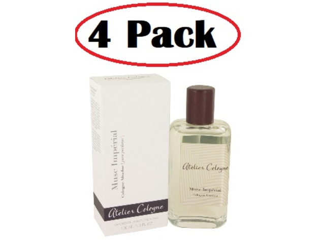 4 Pack of Musc Imperial by Atelier Cologne Pure Perfume Spray (Unisex) 3.3 oz