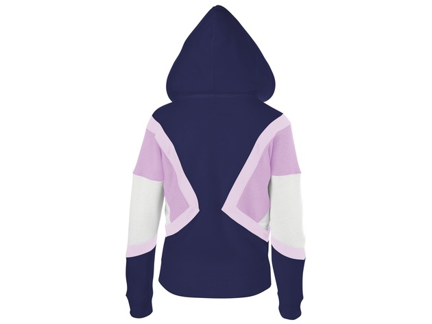 Champion Women's Color Block Hooded Sweatshirt Purple Size Medium