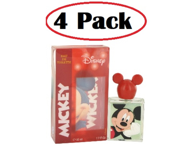 4 Pack of Mickey by Disney Eau De  Toilette Spray 1.7 oz
