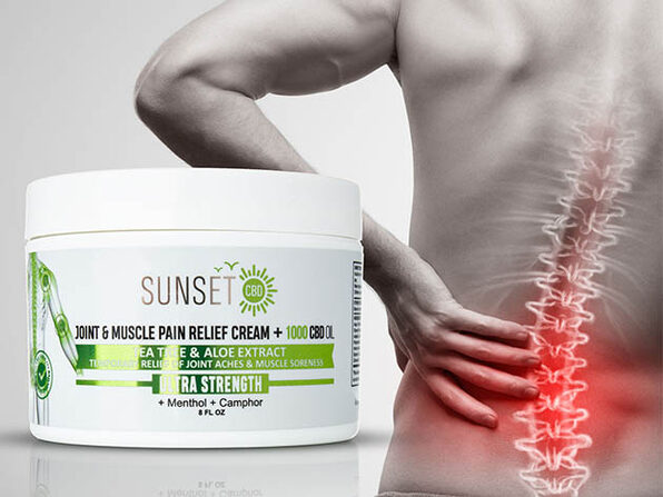 Sunset CBD Joint & Muscle Pain Relief Cream (1,000mg) | Black ...