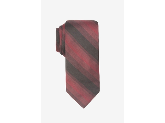 Ryan Seacrest Men's Leigh Slim Ombré Stripe Silk Tie Red One Size