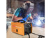 Goplus MIG 130 Welder No Gas Flux Core Wire Automatic Feed Welder IGBT Inverter - Orange