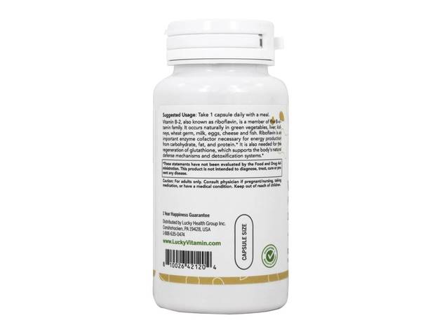 LuckyVitamin - Vitamin B2 Riboflavin Energy Production 100 mg. - 100 Veg Capsules