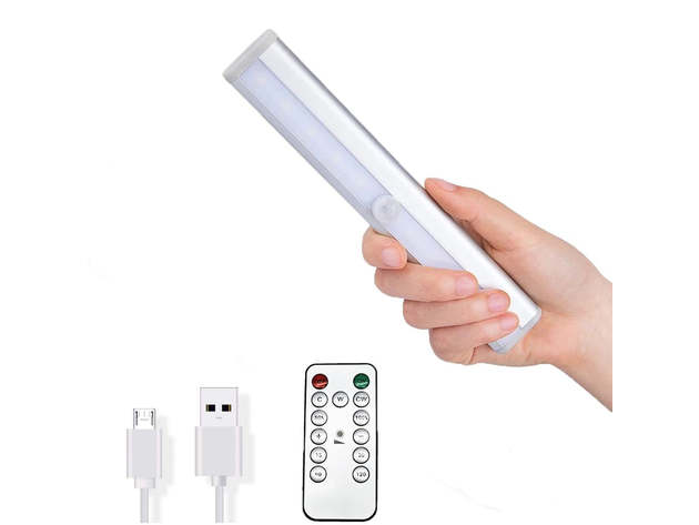3-Pack LED USB Rechargeable Wireless Sensor Light w/ Remote