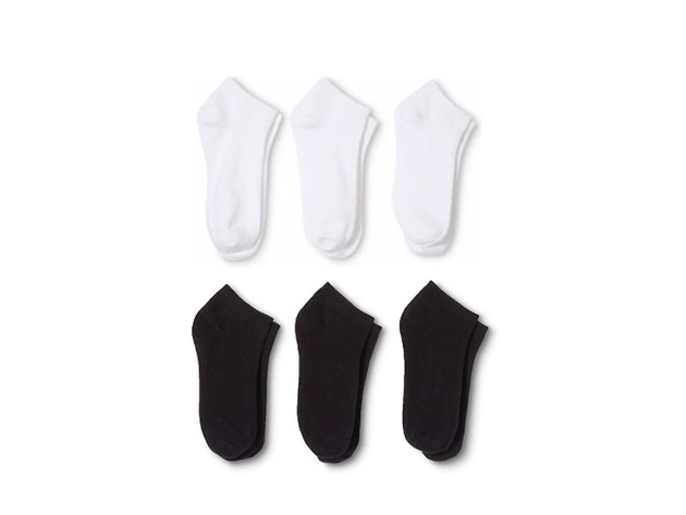 Men Low Cut Ankle Socks 9-11 Available in Black and White - Bulk Wholesale Packs - Black & White