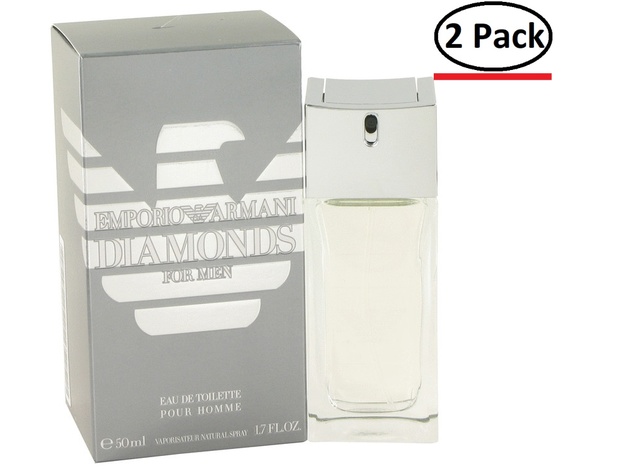 Emporio Armani Diamonds by Giorgio Armani Eau De Toilette Spray 1.7 oz for Men (Package of 2)