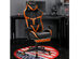 Goplus Massage Gaming Chair Reclining Racing Chair with Lumbar Support &Footrest - Orange and Black