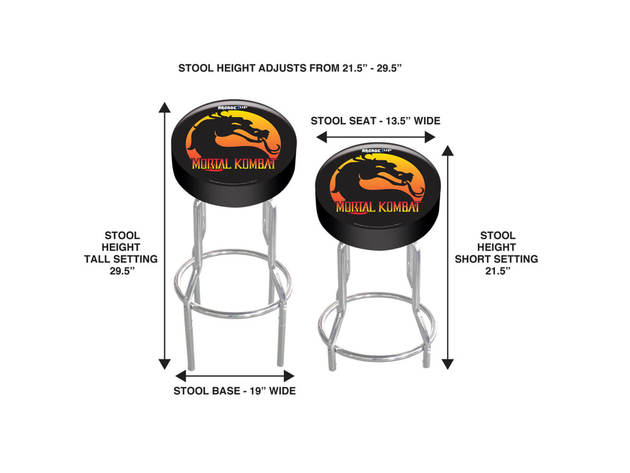 Arcade1up MORTKOMSTOOL Mortal Kombat Adjustable Stool