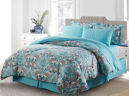 Bibb Home 8-Piece Down Alternative Comforter Set (Chelsea/King)