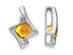 1.25 Carat (ctw) Solitaire Citrine Pendant Necklace in 14K White Gold with Chain