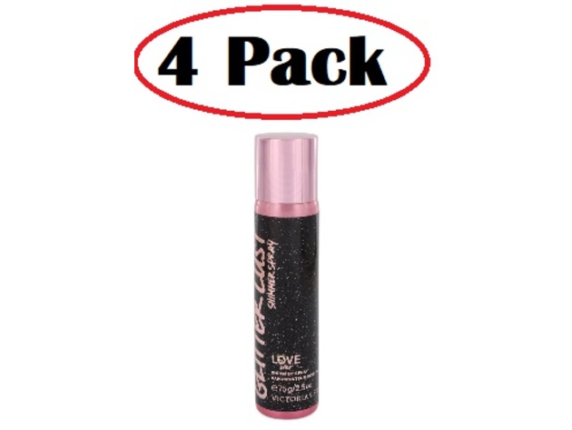 4 Pack of Victoria's Secret Love Star by Victoria's Secret Glitter Lust Shimmer Spray 2.5 oz