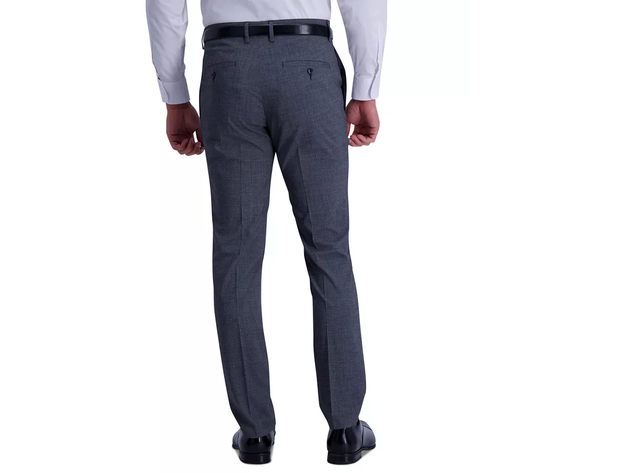 Kenneth Cole Reaction Men's Slim-Fit Stretch Heathered Glen Plaid Dress Pants Charcoal Size 36X29