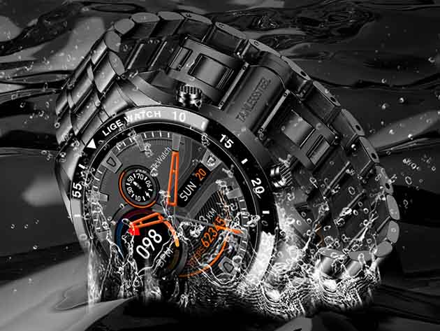 LIGE Luxury Men’s Smart Watch (Silver)