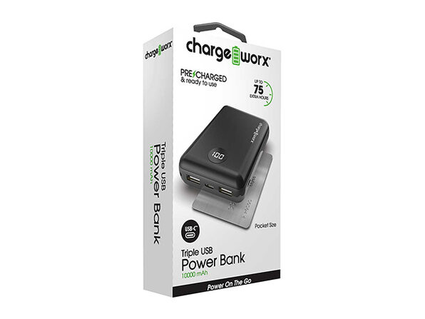 Chargeworx 20000mAh TRIPLE USB Power Bank - Product Image