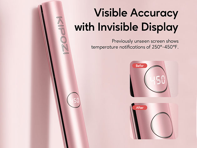 KIPOZI 2-in-1 Straightener & Curling Iron