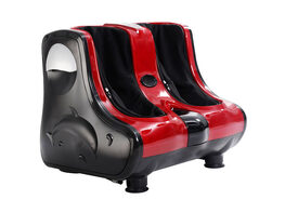 Costway Shiatsu Kneading Rolling Vibration Heating Foot Calf Leg Massager - Red