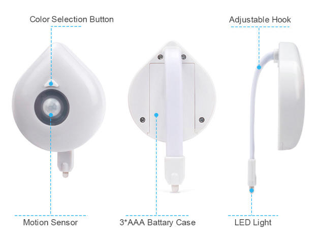 LED Motion Sensor Toilet Light (2-Pack)