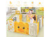 Costway 14-Panel Foldable Baby Playpen Kids Yellow Duck Yard Activity Center w/ Sound - Yellow + White