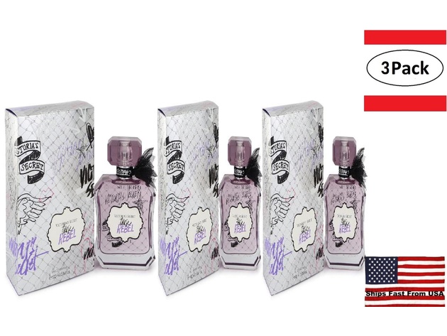 3 Pack Victoria's Secret Tease Rebel by Victoria's Secret Eau De Parfum Spray 3.4 oz for Women