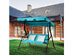 Costway Patio 3 Seats Canopy Swing Glider Hammock Cushioned Backyard Blue