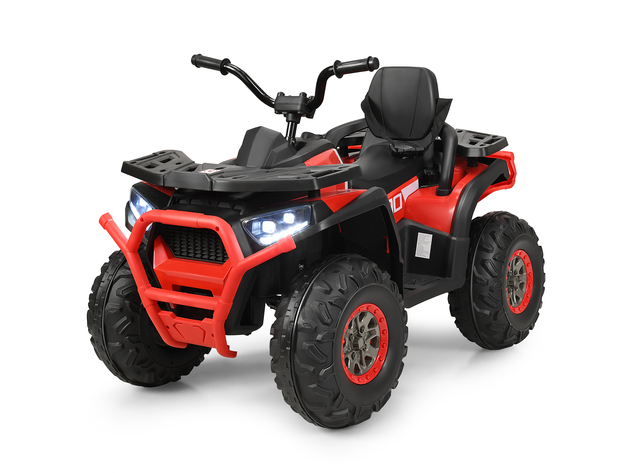 LED Lights 2 Speeds AUX Jack 12V Kids ATV Ride On Car Toys 2 Drive 