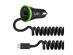 Belkin Boost Up Car Charger with 4" Coiled Micro USB Cable,17 W/3.4 Amp - Black (Used)