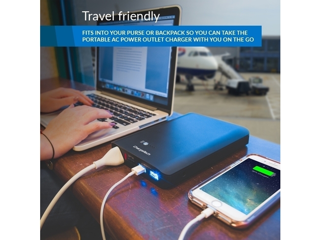 Charge Tech 27000mAh Portable AC Power Bank Charger for Macbooks, Laptops, Cameras, Camping, and CPAP Machines, TSA Approved for Airline Travel, Up to 85 Watts Power (New Open Box)