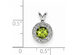 9/10 Carat (ctw) Natural Peridot Solitaire Pendant Necklace in Sterling Silver with Chain