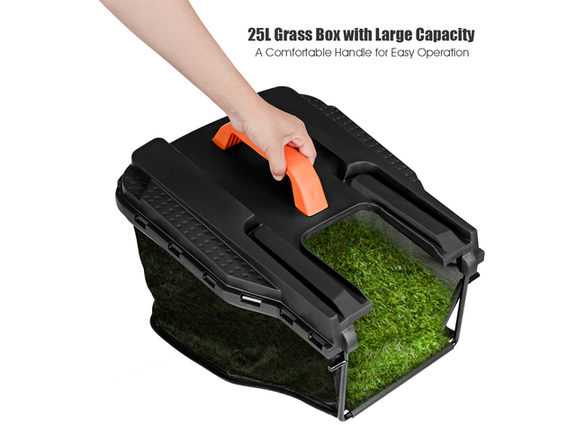 14-Inch 12Amp Lawn Mower w/Folding Handle Electric Push Lawn Corded Mower - Green and Black