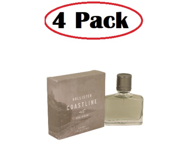 4 Pack of Hollister Coastline by Hollister Eau De Cologne Spray 1.7 oz