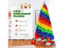 Costway 7FT Artificial Hinged Colorful Rainbow Full Fir Christmas Tree with 1213 Tips - Multicolor