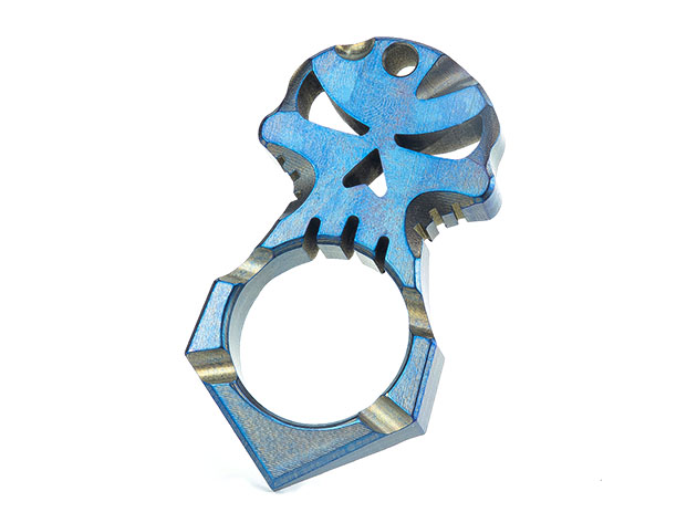 Aluminum Skull Charm Window Breaker (Blue)