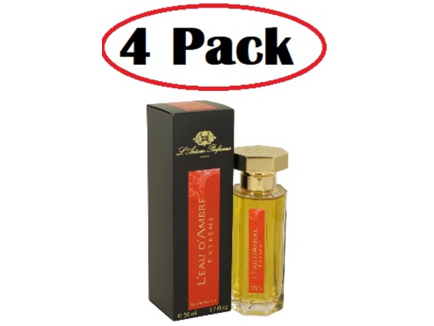 4 Pack of L'eau D'Ambre Extreme by L'Artisan Parfumeur Eau De Parfum Spray 1.7 oz