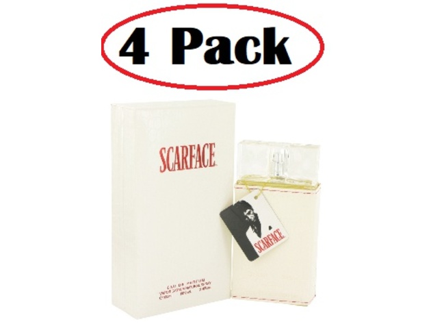 4 Pack of Scarface Al Pacino by Universal Studios Eau De Parfum Spray 3.4 oz