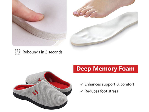 rockdove women's memory foam slippers