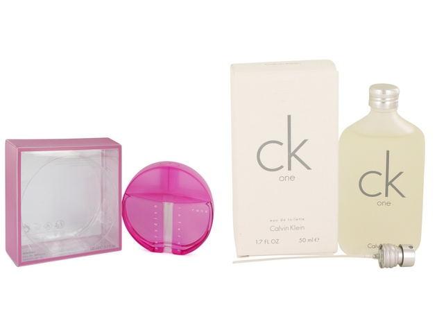 Gift set  INFERNO PARADISO PINK by Benetton EDT Spray 3.4 oz And  CK ONE EDT Pour/Spray (Unisex) 1.7 oz