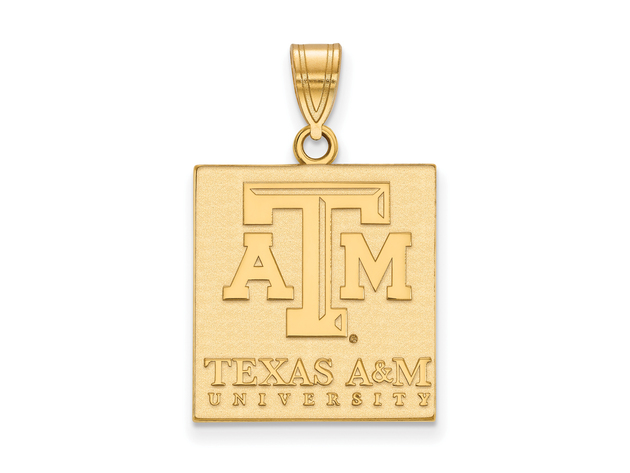 NCAA 10k Yellow Gold Texas A&M U. Large Pendant