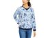 Karen Scott Women's Floral-Print Fleece Sweatshirt Blue Size Medium