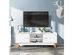 Costway TV Stand Entertainment Center Console Cabinet Stand 2 Doors Shelves - White