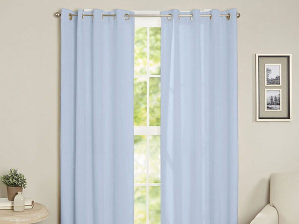 Maria Thermal Blackout Grommet Top Curtain 2 Panels Baby Blue