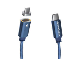 Infinity Universal Magnetic USB-C 100W Charging Cable Blue microUSB