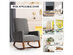 Costway Mid Century Retro Fabric Upholstered Rocking Chair Nursery Armchair Gray - Gray