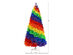 7 Foot Artificial Hinged Colorful Rainbow Full Fir Christmas Tree with 1213 Tips