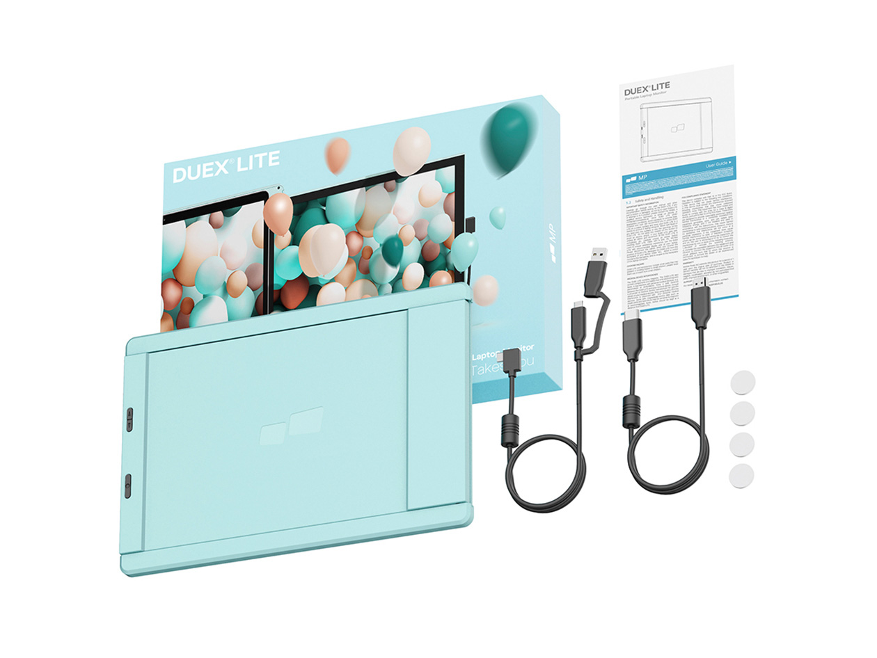 Mobile Pixels Duex Lite: Portable Dual-Screen Laptop Monitor (Green)