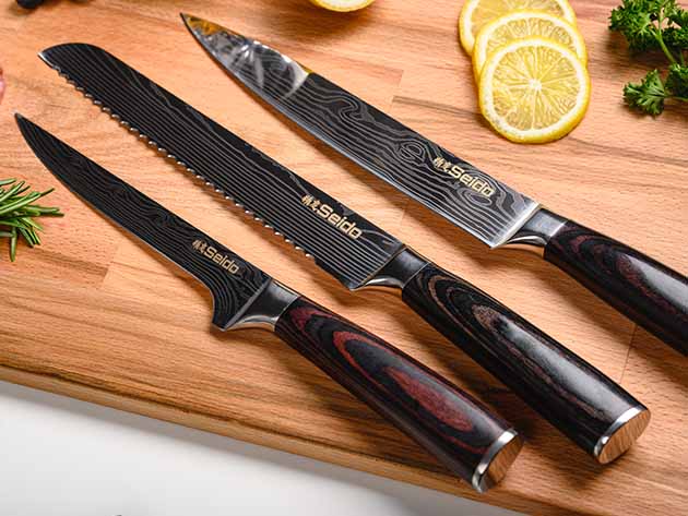 Seido Tengoku 10-Piece Damascus Chef Knife Set