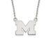 Sterling Silver U of Michigan Small Pendant Necklace