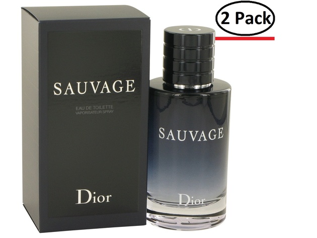 Sauvage by Christian Dior Eau De Toilette Spray 3.4 oz for Men (Package of 2)