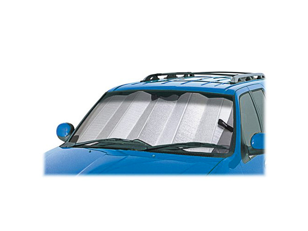 Custom Accessories Car Solar Shield Folding Sunshade, Closure Band Included for Quick Folding and Storage, 25 Inch by 58 Inch, Silver